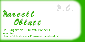 marcell oblatt business card
